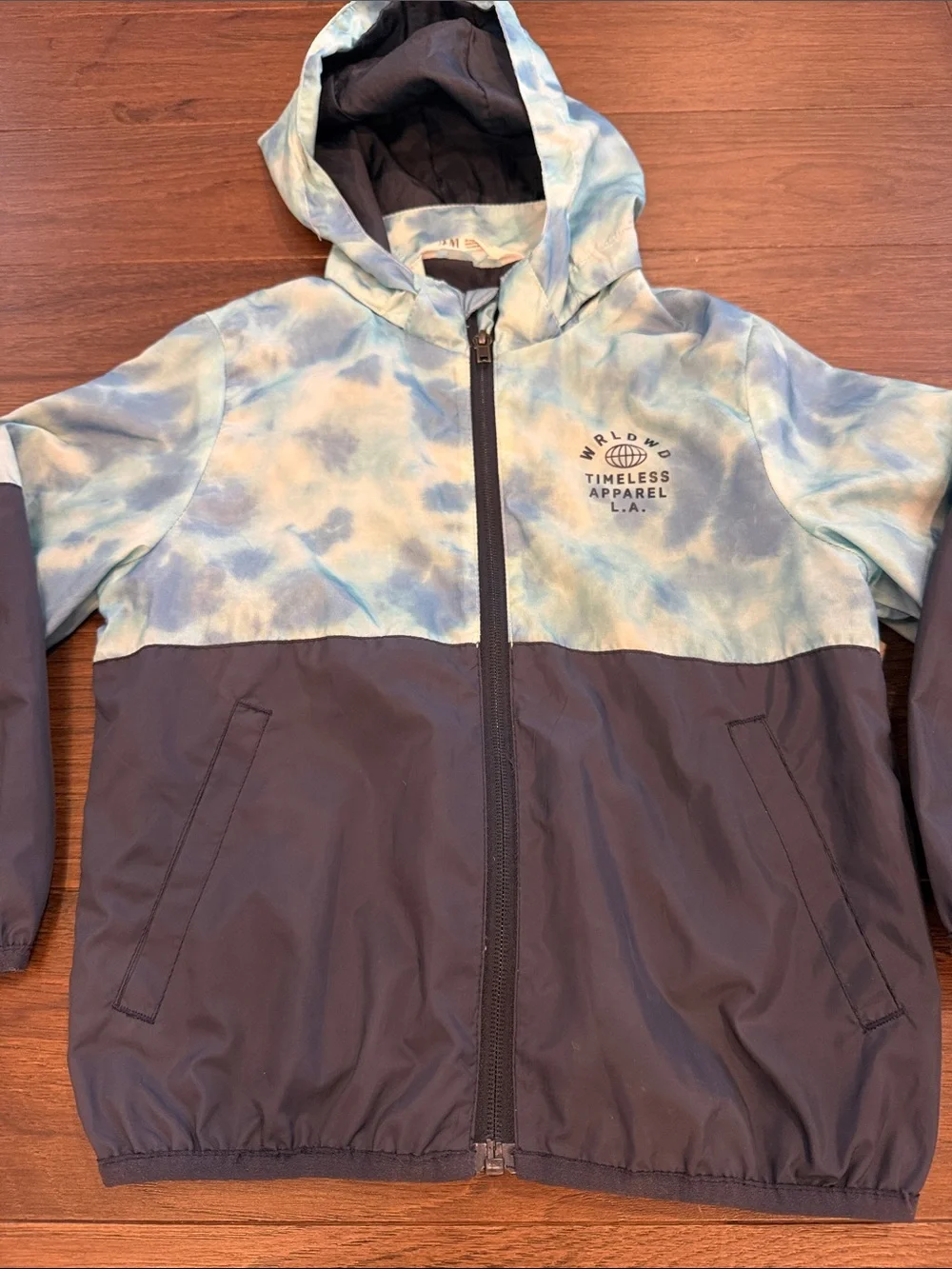 H&M Blue Tie-Dye & Navy Rain Jacket Size 5/6 - C56-010